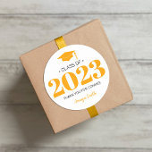 Autocollant de cadeau de remise de diplôme Simple