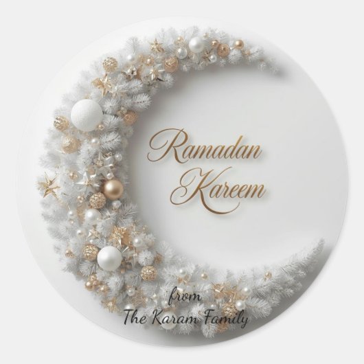 Autocollant de cadeau de thème Ramadan Kareem pour (Devant)