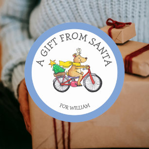 Autocollant de cadeau personnalisé du Père Noël po