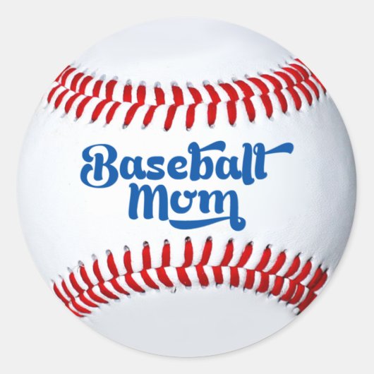 Autocollant de cadeau pour maman de baseball (Devant)