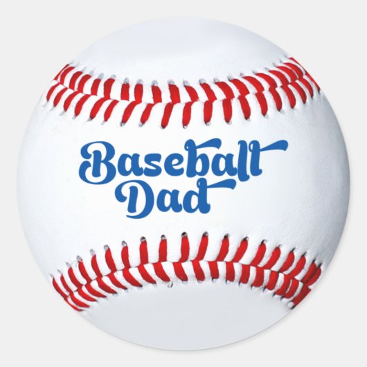 Autocollant de cadeau pour papa de baseball (Devant)