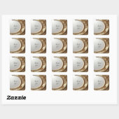 Autocollant de cadre orné doré (Feuille)