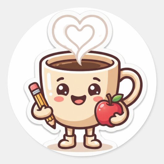 Autocollant de café pour enseignants (Devant)