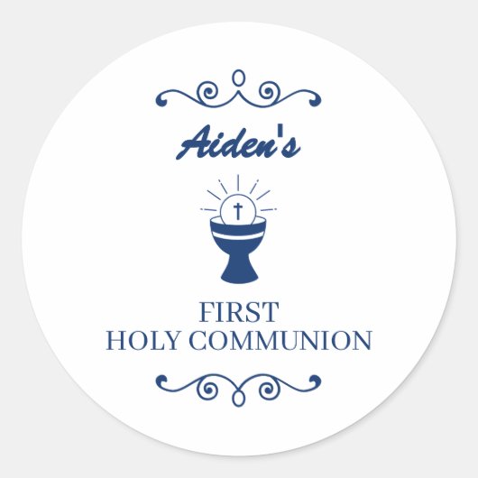 Autocollant de calice pour la première communion p (Devant)