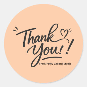 Autocollant de calligraphie moderne « Merci ! »
