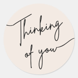 Autocollant de calligraphie « Thinking of You » mi