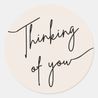 Autocollant de calligraphie « Thinking of You » mi