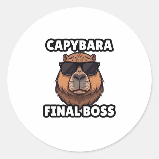 Autocollant de Capybara Boss Final (Devant)