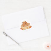 Autocollant de capybara mignon Onsen feuille d'éra (Enveloppe)