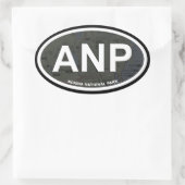 Autocollant de carte Acadia (texte blanc) (Sac)