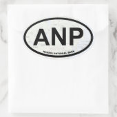 Autocollant de carte Acadia (texte noir) (Sac)