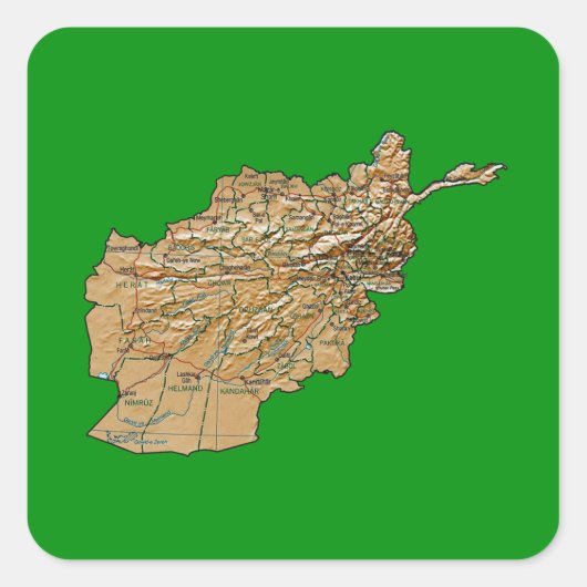 Autocollant de carte Afghanistan (Devant)