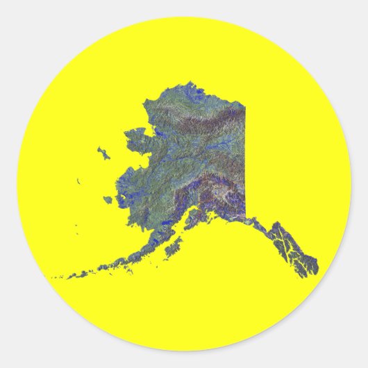 Autocollant de carte Alaska (Devant)