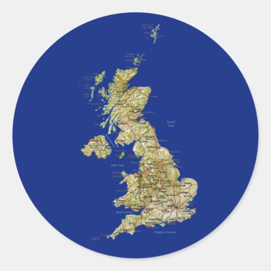 Autocollant de carte britannique (Devant)