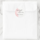 Autocollant de carte Brosse couleur rose Aquarelle (Sac)