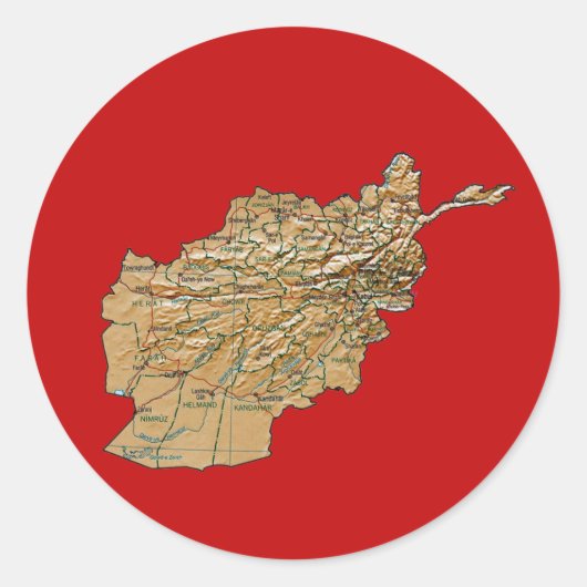 Autocollant de carte d'Afghanistan (Devant)