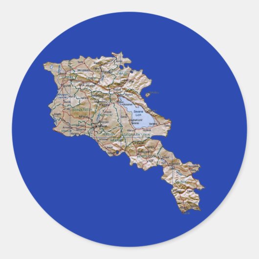 Autocollant de carte d'Arménie (Devant)