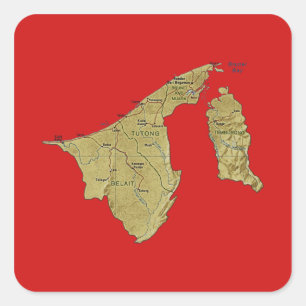 Autocollant de carte de Brunei