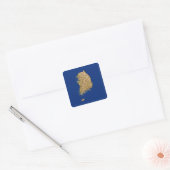 Autocollant de carte de Corée du Sud (Enveloppe)