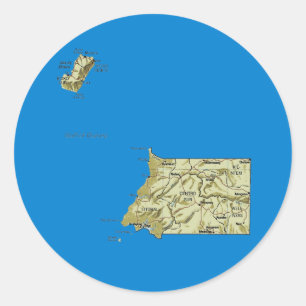 Autocollant de carte de Guinée équatoriale