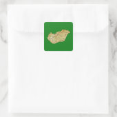 Autocollant de carte de Hongrie (Sac)