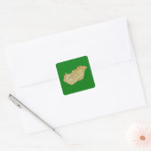 Autocollant de carte de Hongrie (Enveloppe)