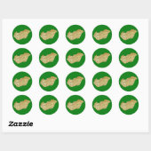 Autocollant de carte de Hongrie (Feuille)