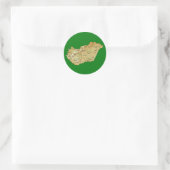 Autocollant de carte de Hongrie (Sac)