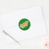 Autocollant de carte de Hongrie (Enveloppe)