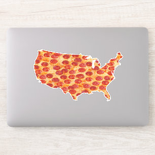 Autocollant de carte de pizza des États-Unis