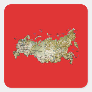 Autocollant de carte de Russie