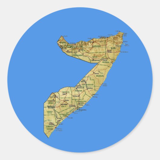 Autocollant de carte de Somalie (Devant)