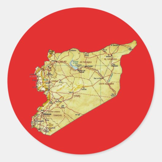 Autocollant de carte de Syrie (Devant)