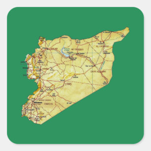 Autocollant de carte de Syrie