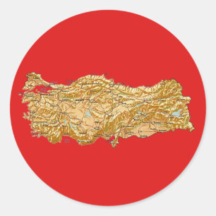 Autocollant de carte de Turquie