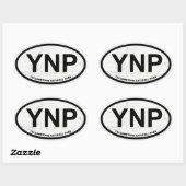 Autocollant de carte de Yellowstone (texte noir) (Feuille)