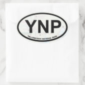 Autocollant de carte de Yellowstone (texte noir) (Sac)