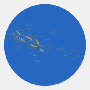 Autocollant de carte des Îles Salomon