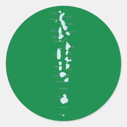 Autocollant de carte des Maldives (Devant)