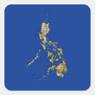 Autocollant de carte des Philippines