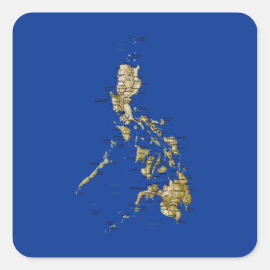 Autocollant de carte des Philippines (Devant)