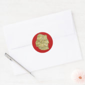Autocollant de carte d'Eswatini (Enveloppe)