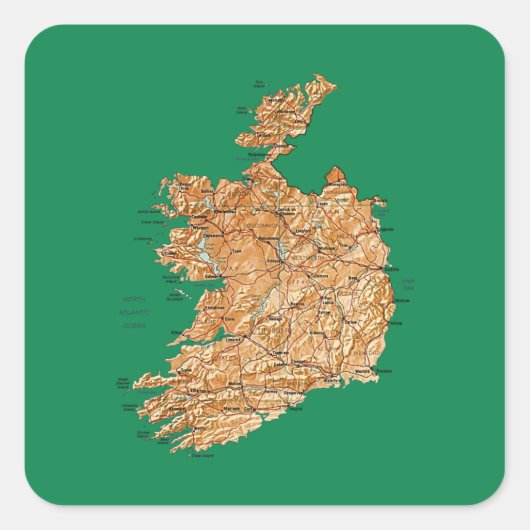 Autocollant de carte d'Irlande (Devant)