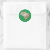 Autocollant de carte du Brésil (Sac)