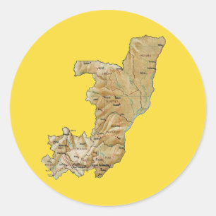 Autocollant de carte du Congo-Brazzaville