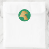 Autocollant de carte du Koweït (Sac)