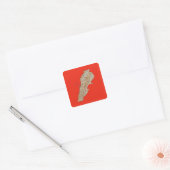 Autocollant de carte du Liban (Enveloppe)