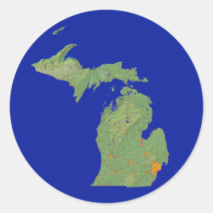 Autocollant de carte du Michigan