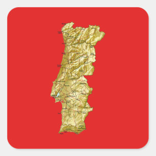 Autocollant de carte du Portugal