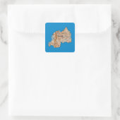 Autocollant de carte du Rwanda (Sac)